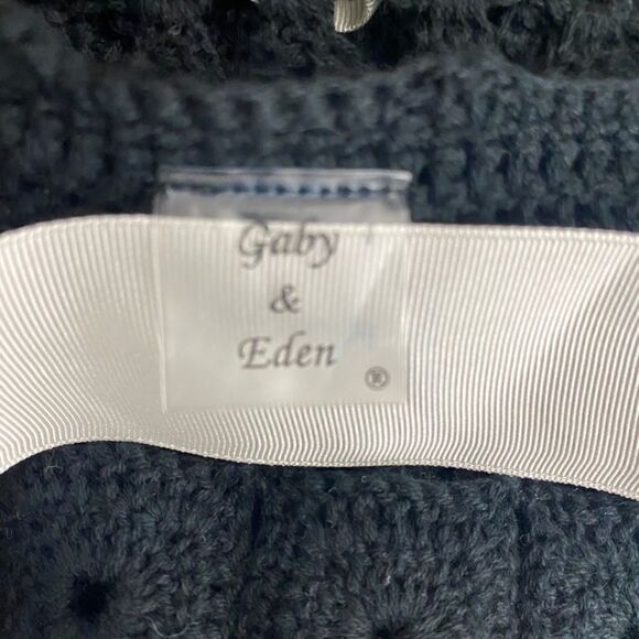 Gaby & Eden Black Crochet Button Up Dress - Picture 6 of 8